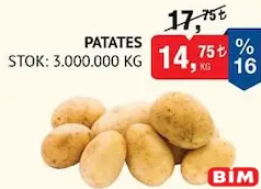 PATATES KG fiyat ve kampanya bilgisi